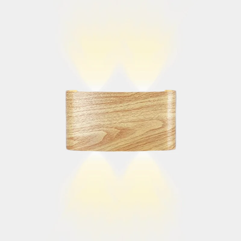 Outdoor Wall Sconce Wood Grain IP54 Waterproof LED