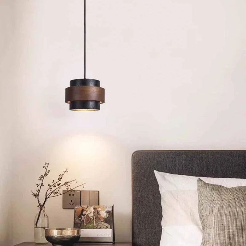 Stone Pendant Light Cylinder Travertine