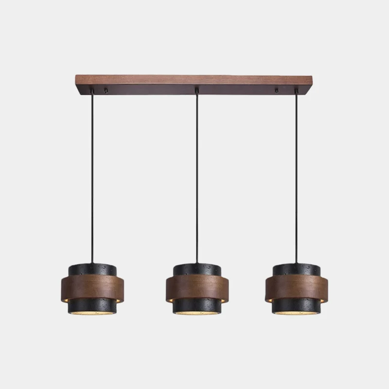 Stone Pendant Light Cylinder Travertine
