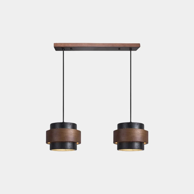 Stone Pendant Light Cylinder Travertine