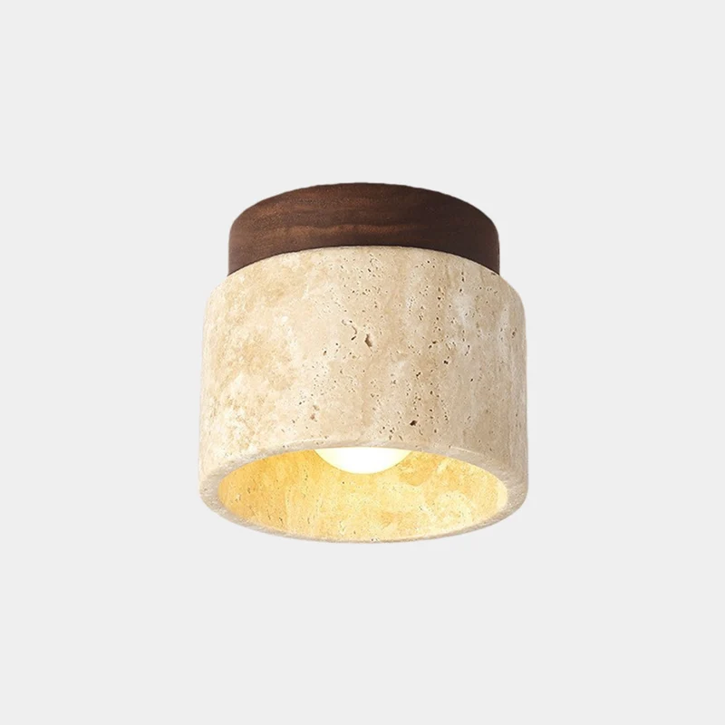 Travertine Ceiling Light Flush Mount for Hallway
