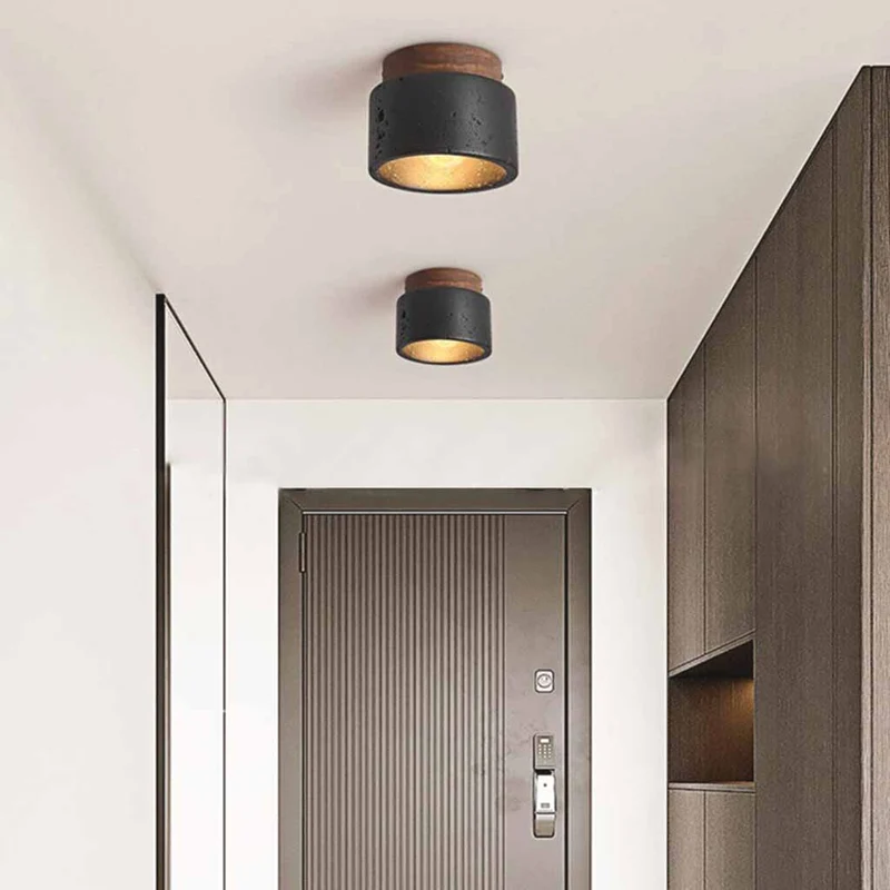 Travertine Ceiling Light Flush Mount for Hallway