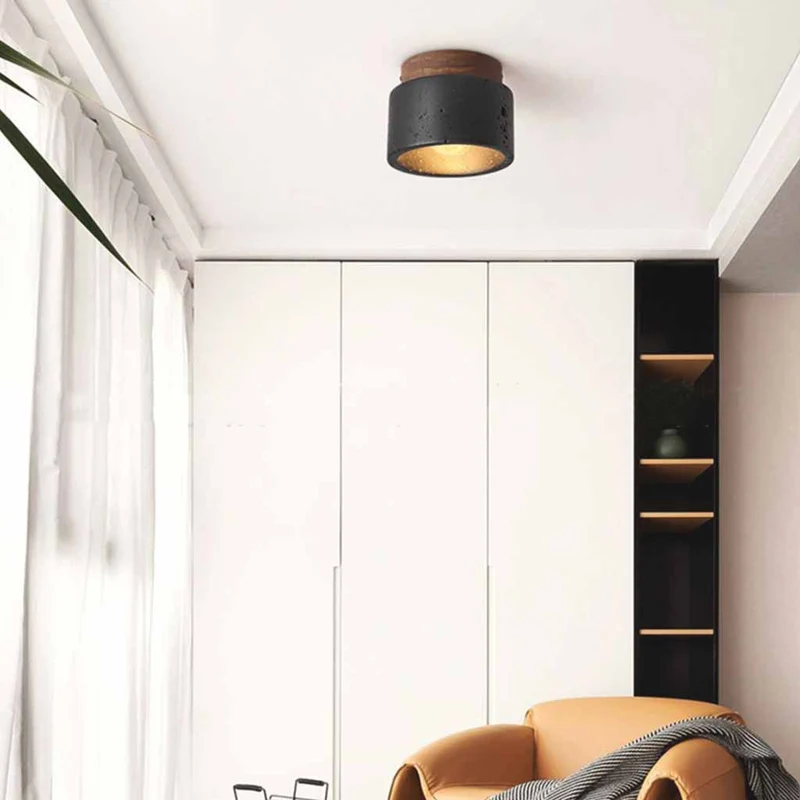 Travertine Ceiling Light Flush Mount for Hallway