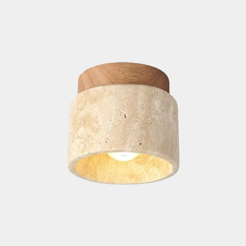 Travertine Ceiling Light Flush Mount for Hallway