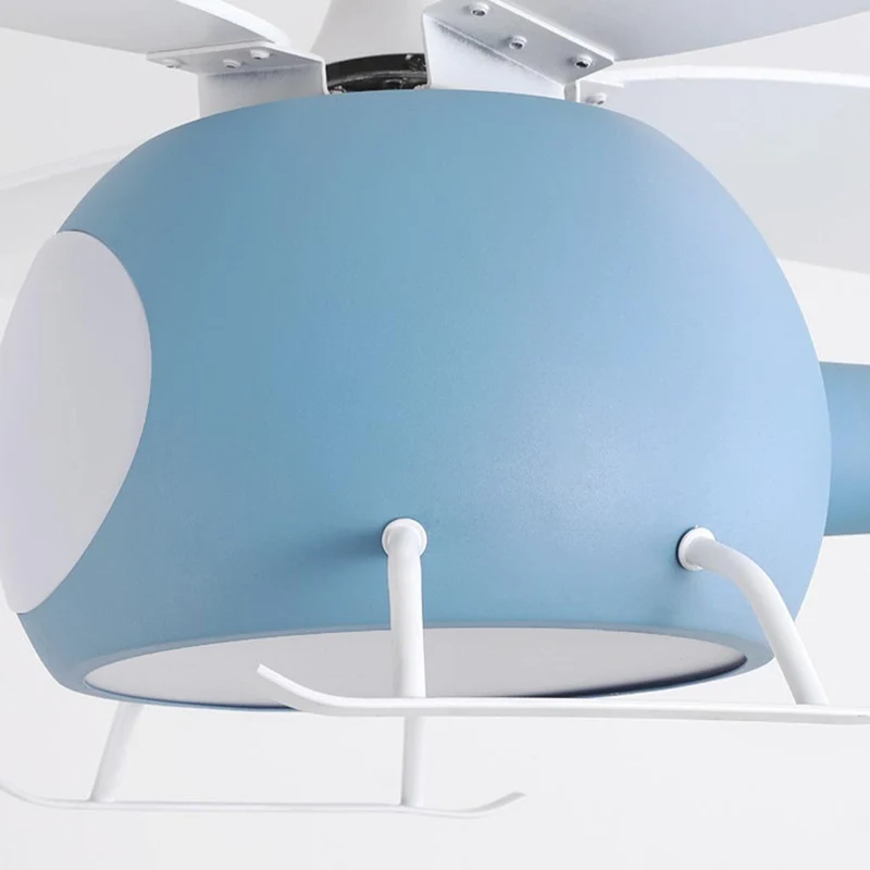 Helicopter Ceiling Fan Light for Kids Room, 4 Blades