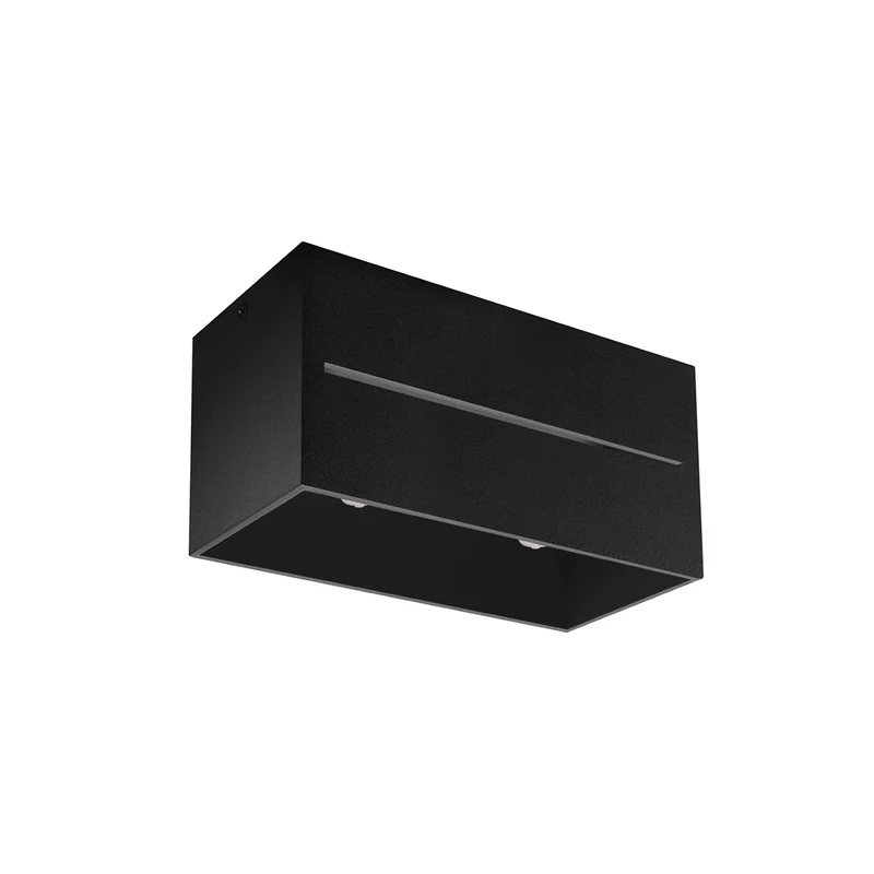 Moderner perforierter Deckenleuchter aus schwarzem Aluminium – Neralis