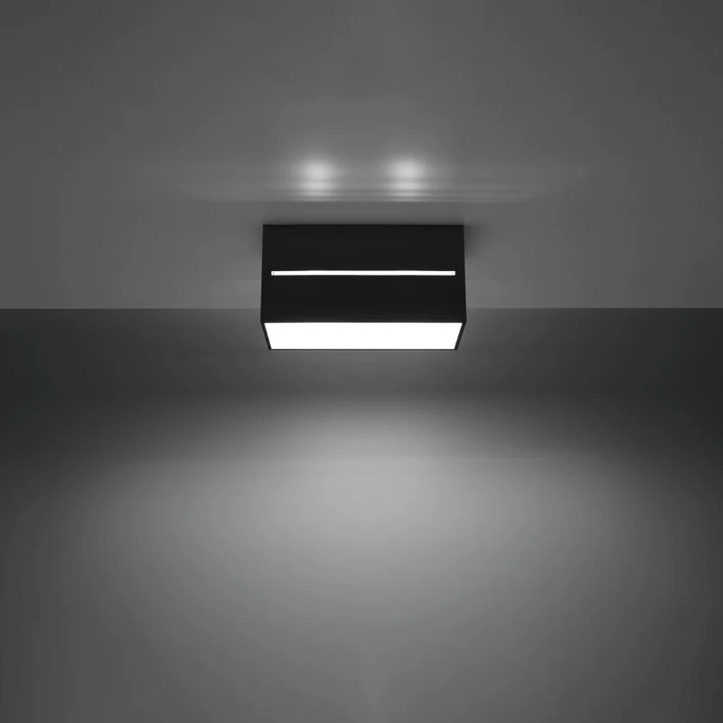 Moderner perforierter Deckenleuchter aus schwarzem Aluminium – Neralis