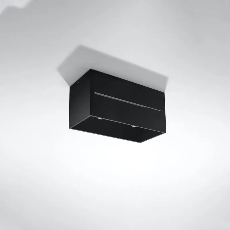 Moderner perforierter Deckenleuchter aus schwarzem Aluminium – Neralis