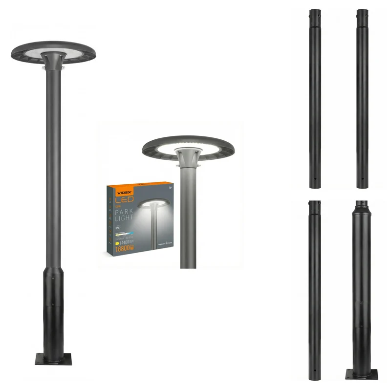 LED-Straßenlaterne 4 Meter | Inklusive Parkleuchte | 80/100/120 W | CCT