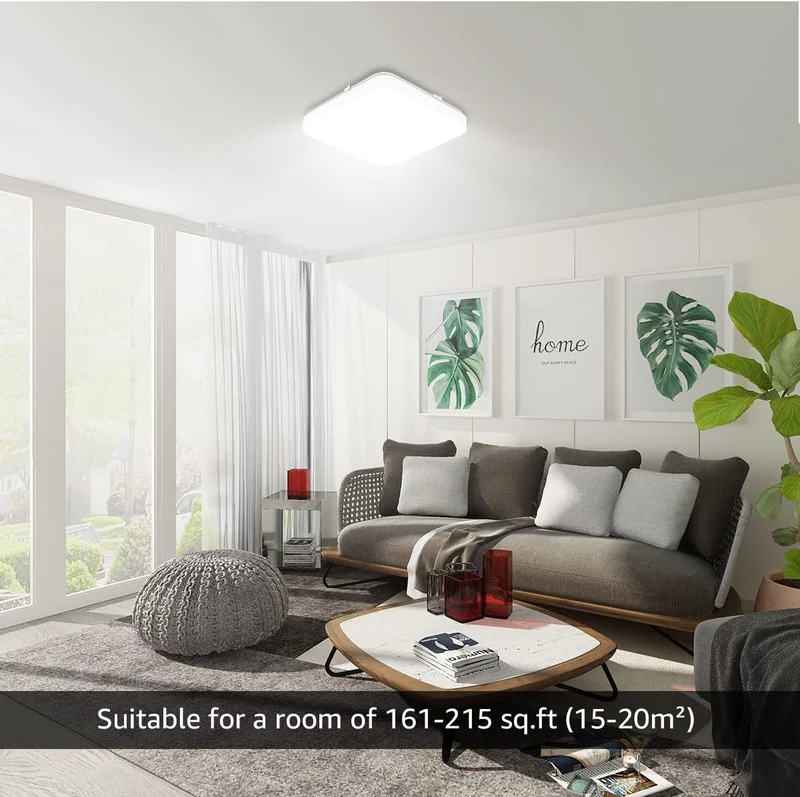 Lepro 24W LED Deckenlampe, IP44 Badezimmerlampe, 2400LM Deckenleuchte Bad Licht für Flur, Küche, Balkon, Korridor, Schlafzimmer, LED Lampe Badlampe Deck, 5000K Kaltweiß, Ø23cm