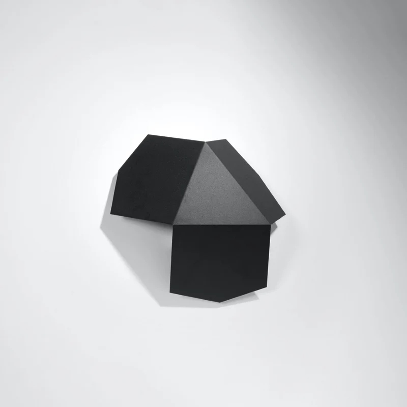 Minimalistische schwarze Wandleuchte – Noxara