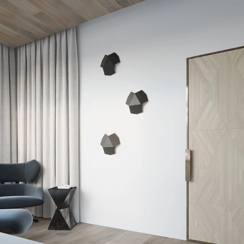 Minimalistische schwarze Wandleuchte – Noxara