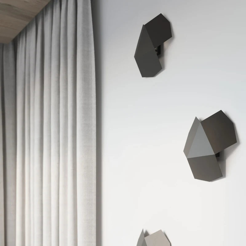 Minimalistische schwarze Wandleuchte – Noxara