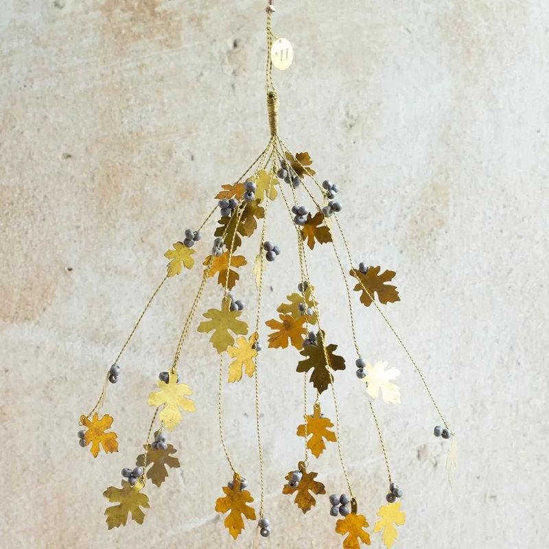 Herbstdeko Zweig Gold