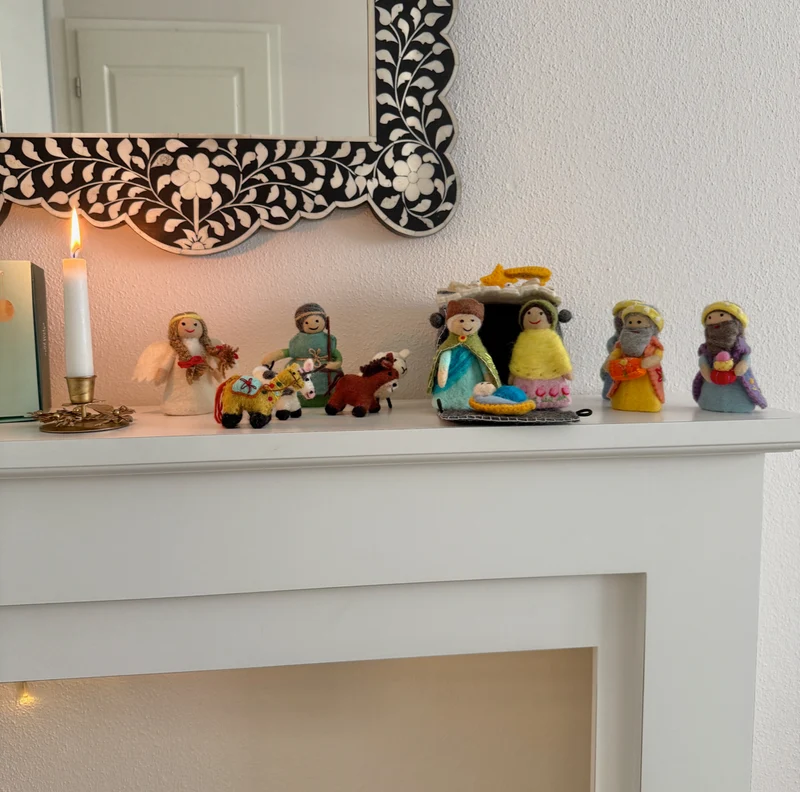 Krippe als Geschenk und Weihnachtsdeko