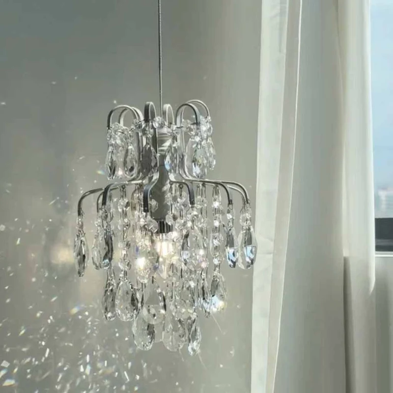 Pendant Light Crystal Waterdrop, Single Light / 3 Lights