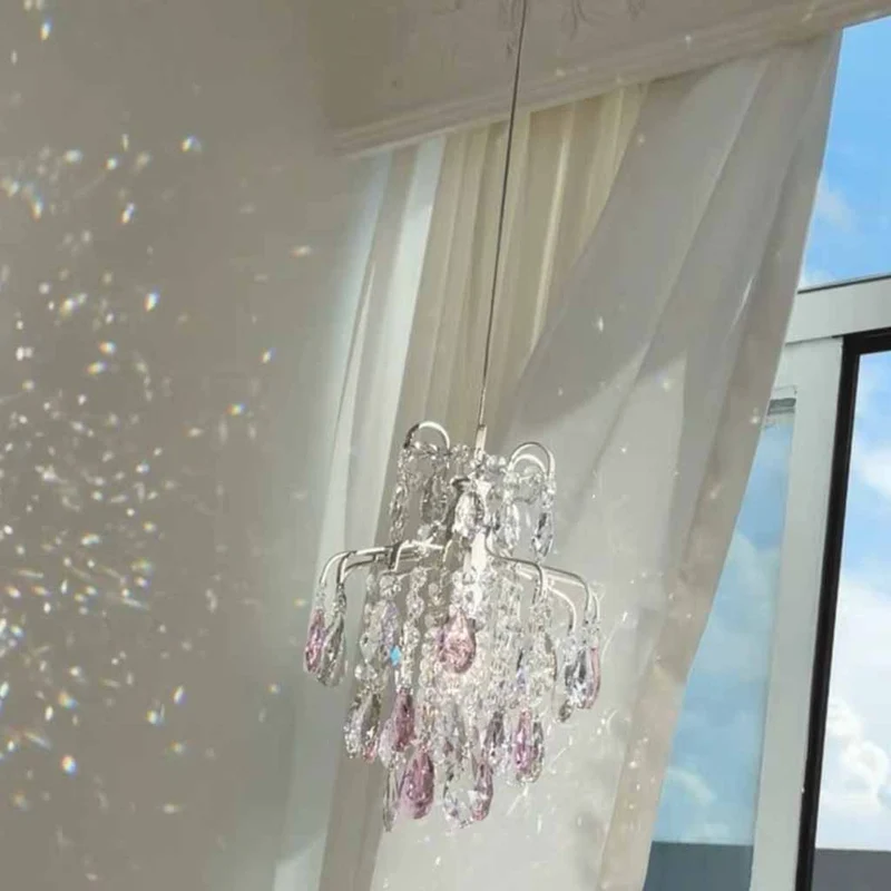 Pendant Light Crystal Waterdrop, Single Light / 3 Lights