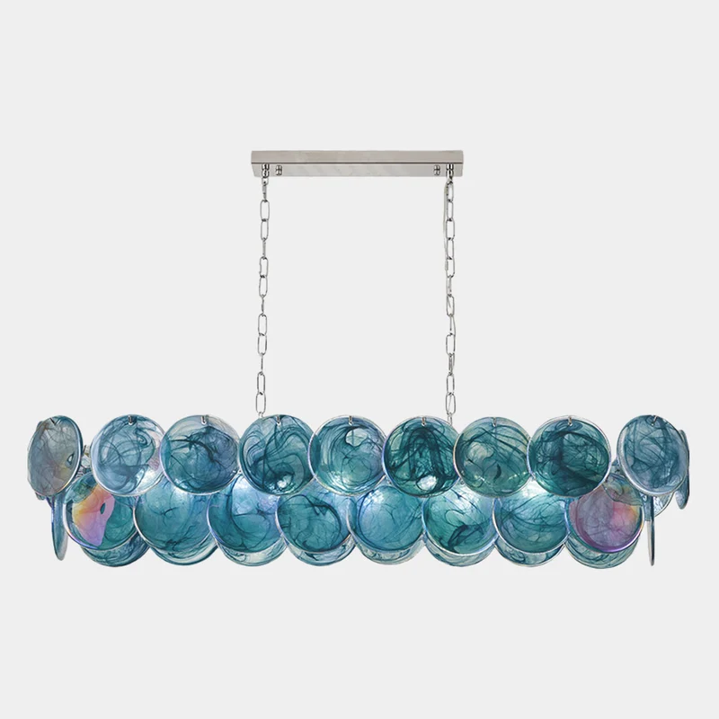 Chandelier Multi-Layer Cluster Murano Glass Disc, 3 Colors