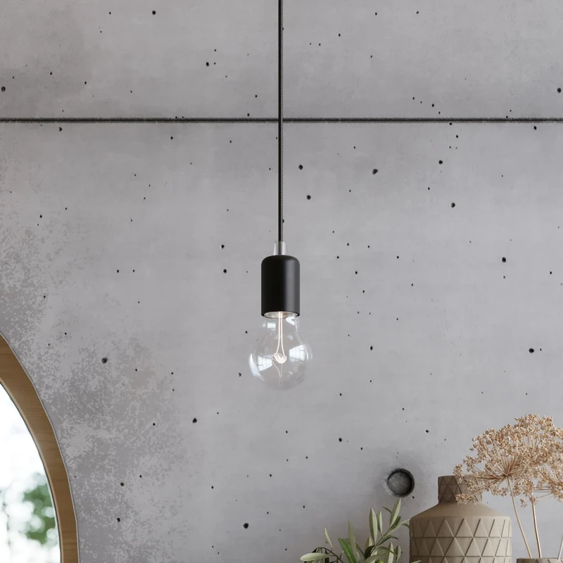 Minimalistische schwarze Wandleuchte für das Wohnzimmer – Modell Ardyne