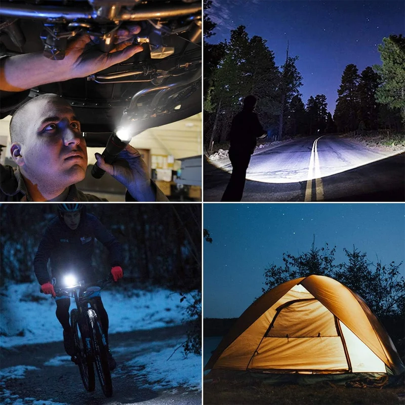 LE LED Taschenlampe Aufladbar USB, Extrem Hell 15000 Lux OSRAM P9 Taschenlampen, IPX4 Wasserdicht Zoombare Handlampe mit 5 Modi, Wiederaufladbare Taktische Taschenlampe für Camping, Outdoor, Wandern