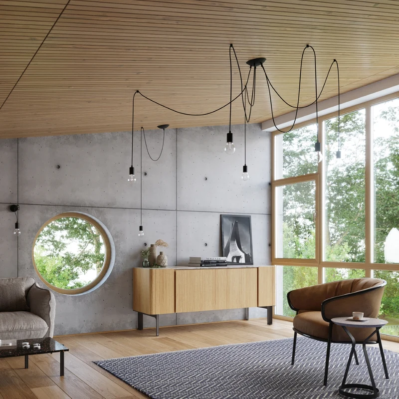 Minimalistischer Spinnenleuchter – Aethron