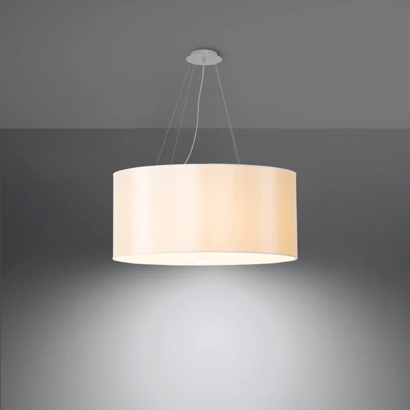 Minimalistischer weißer Kronleuchter für das Wohnzimmer – Arvelio