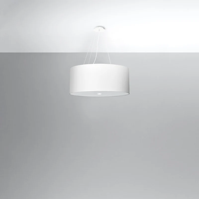 Minimalistischer weißer Kronleuchter für das Wohnzimmer – Arvelio