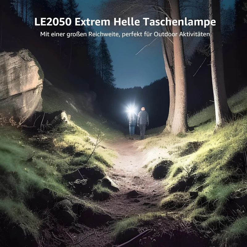 Lepro LED Taschenlampe, LE2050 Extrem Hell Mini Taschenlampen mit Clip, Zoombare Camping batteriebetrieben Flashlight mit 5 Modi, Wasserdicht Torch Light für Outdoor, Wandern, Geschenk, Notfall