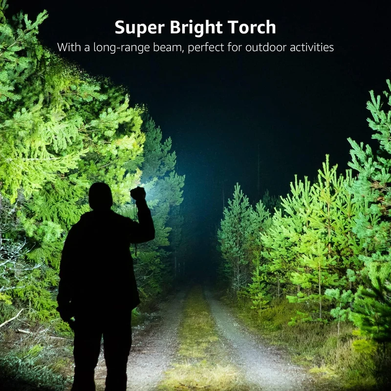 Lepro LED Taschenlampe, LE2000 Extrem Hell Klein Taschenlampen Batteriebetrieben mit 5 Modi, Zoombare Camping Handlampe, wasserdichte praktische Flashlight für Outdoor, Wandern, Angeln, Gassigehen