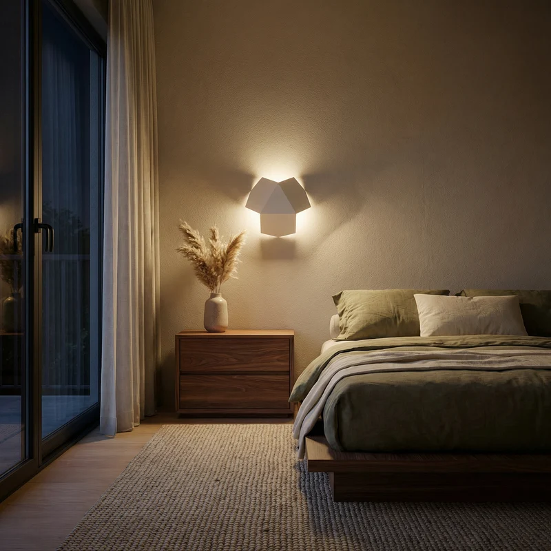 Design-Wandleuchte aus weißem Stahl – Erythrae
