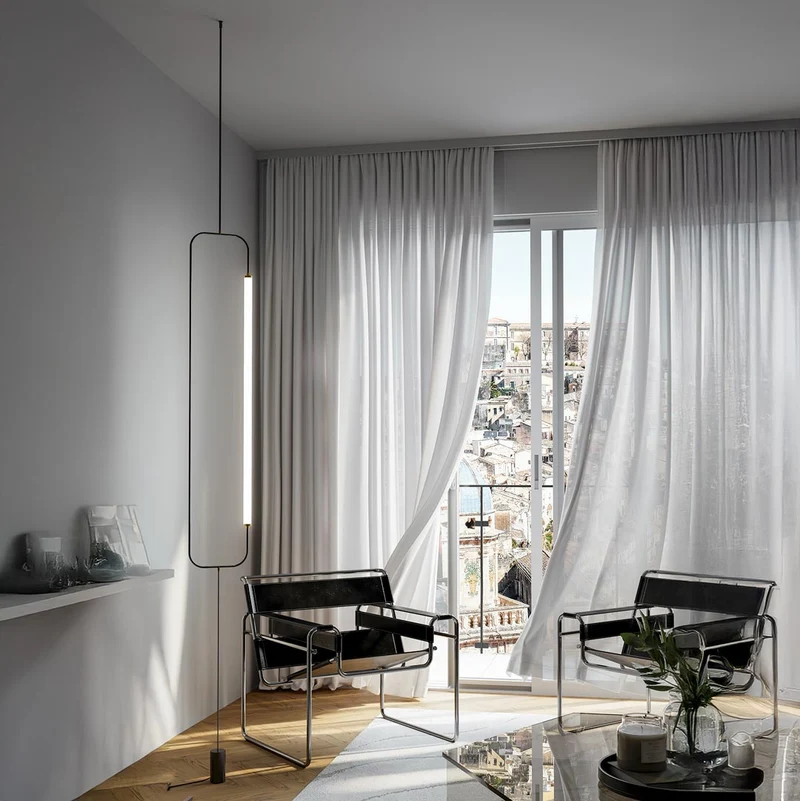Metal Ceiling Lamp SKYLINE by Ahlux for Lumen Center