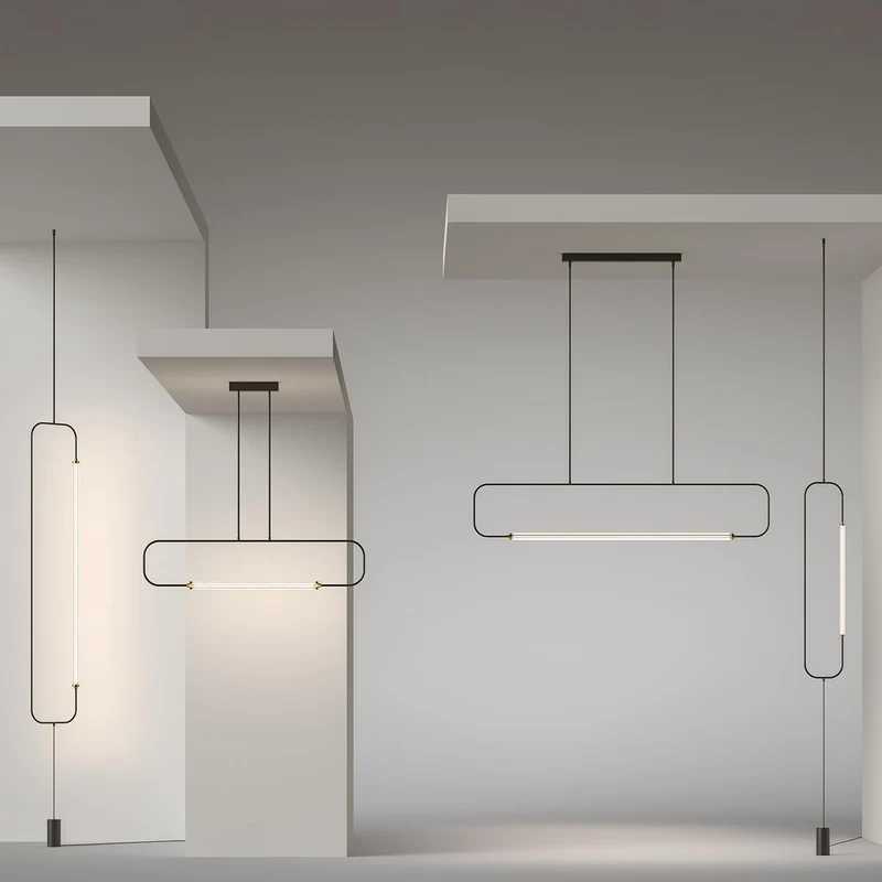 Metal Suspension Lamp SKYLINE by Ahlux for Lumen Center