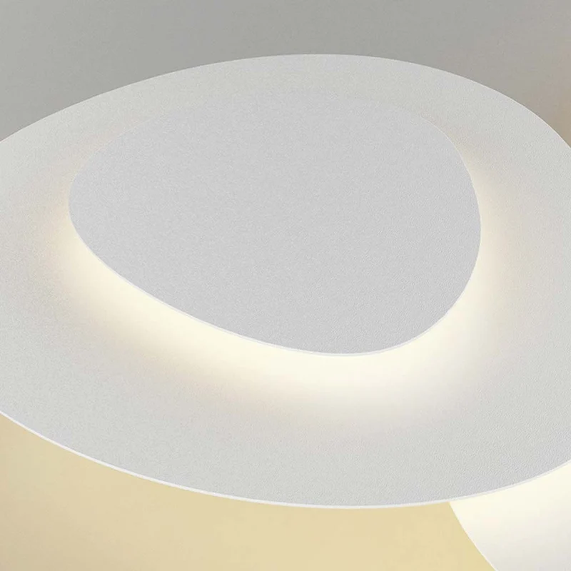 Flush Mount Ceiling Light Geometirc Dimmable LED, White