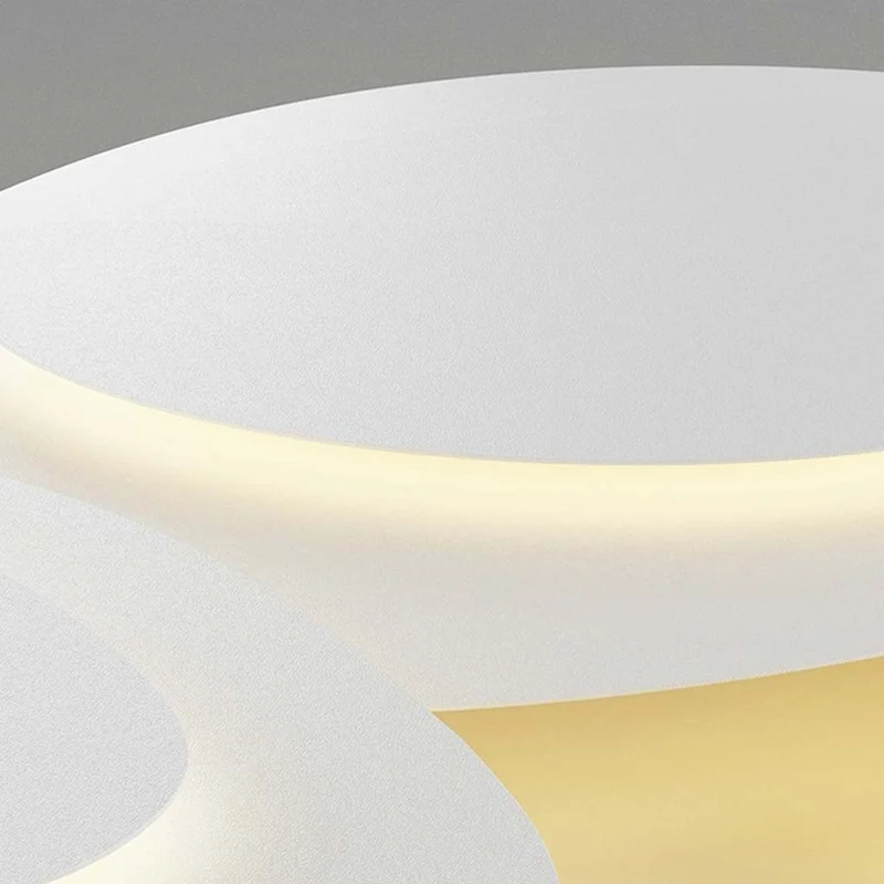 Flush Mount Ceiling Light Geometirc Dimmable LED, White