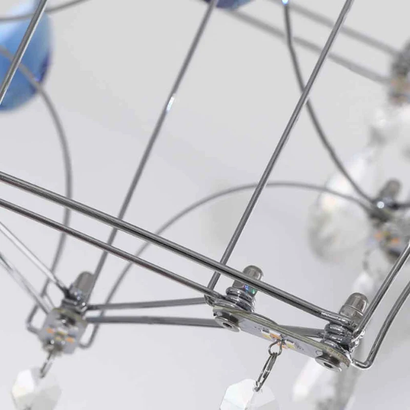 Chandelier Ambient Shiny Mira Blue Crystal LED