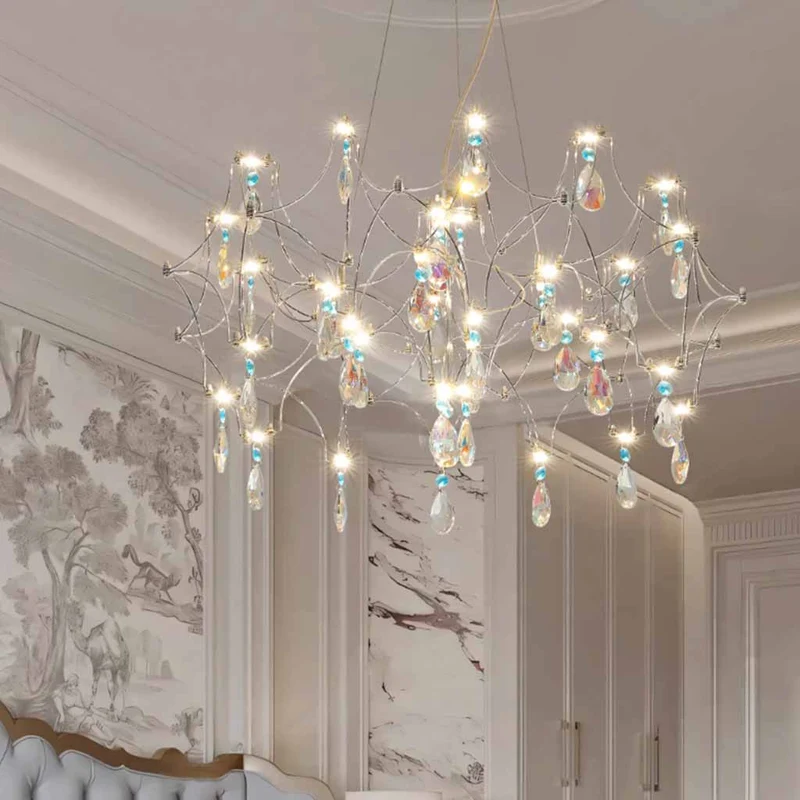 Chandelier Mira Quasar Starry Colored Crystal LED