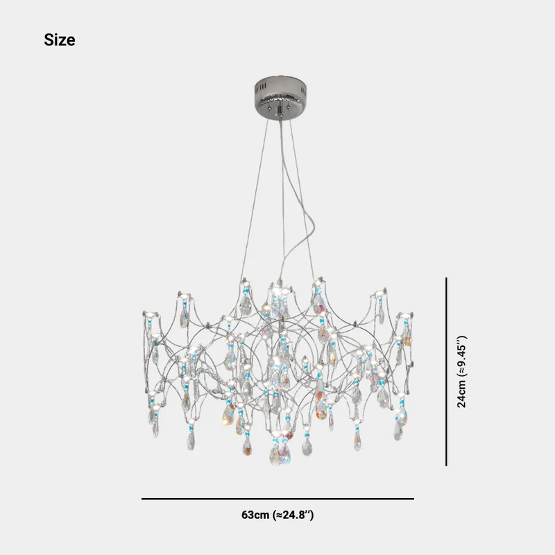 Chandelier Mira Quasar Starry Colored Crystal LED