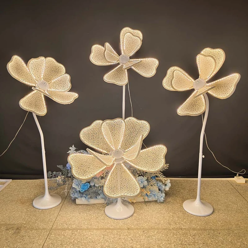 Floor Lamp Ambient Wedding Peony Flower LED, 4 Pieces