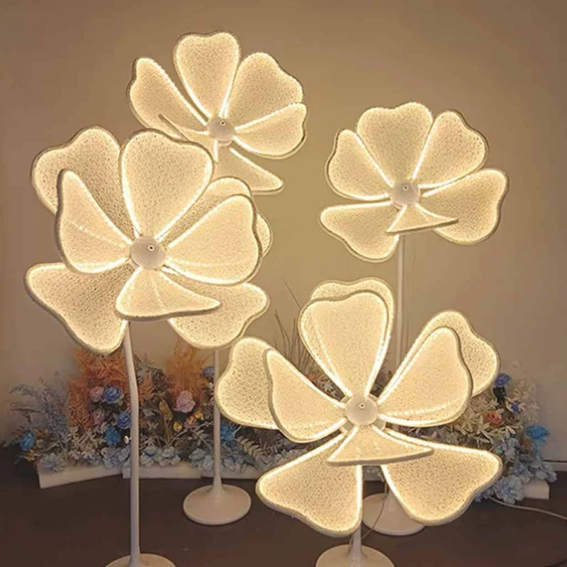 Floor Lamp Ambient Wedding Peony Flower LED, 4 Pieces
