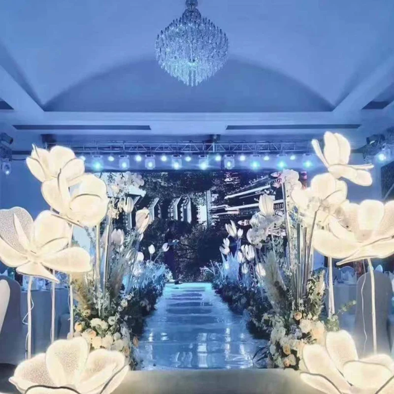 Floor Lamp Ambient Wedding Peony Flower LED, 4 Pieces
