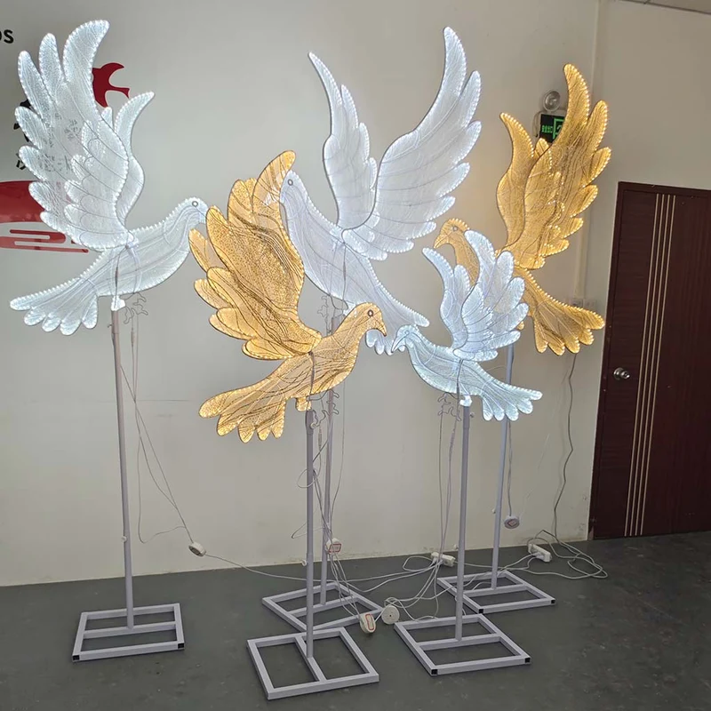 Wedding/Event Decorative Dove LED Floor Standing Lamp