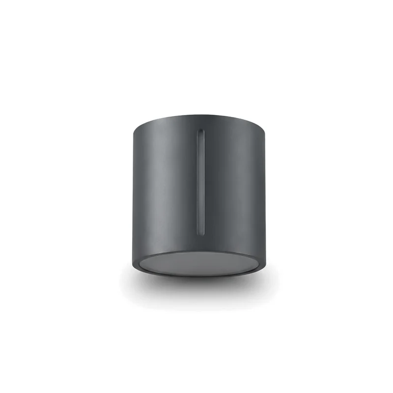 Moderne Wandleuchte aus Aluminium in Grau – Orphéal