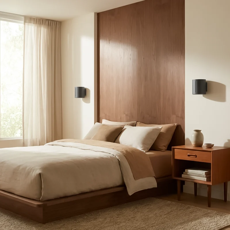 Moderne Wandleuchte aus Aluminium in Grau – Orphéal
