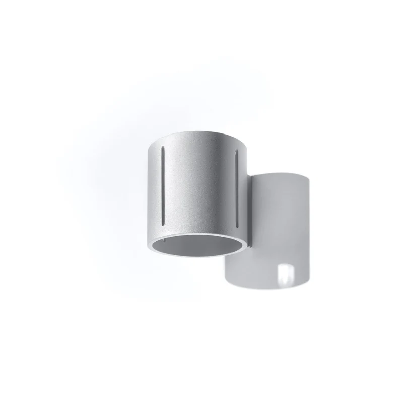 Moderne Wandleuchte aus Aluminium in Grau – Orphéal