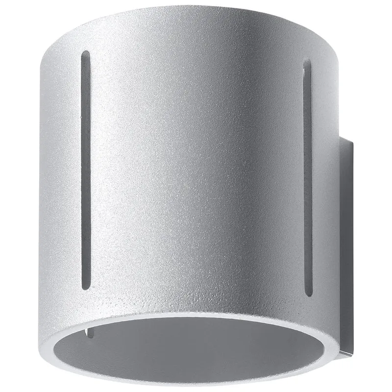 Moderne Wandleuchte aus Aluminium in Grau – Orphéal