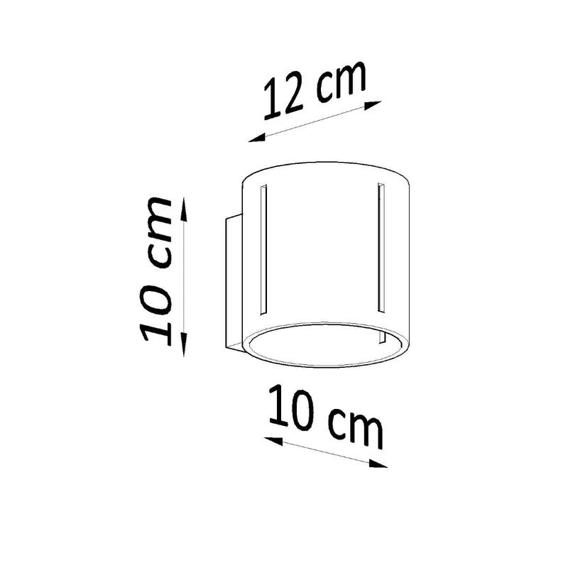 Moderne Wandleuchte aus Aluminium in Grau – Orphéal