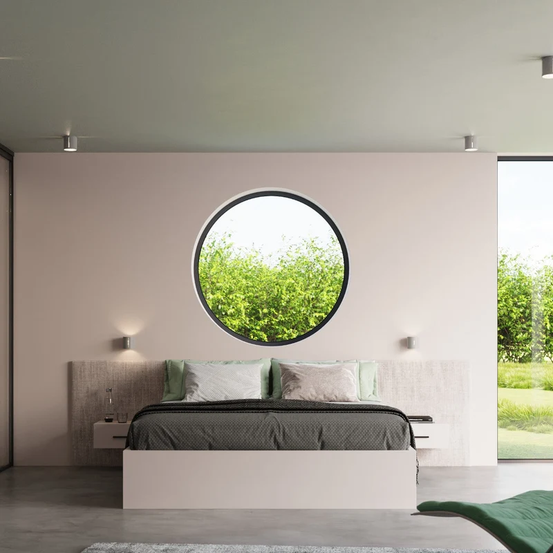 Moderne Wandleuchte aus Aluminium in Grau – Orphéal
