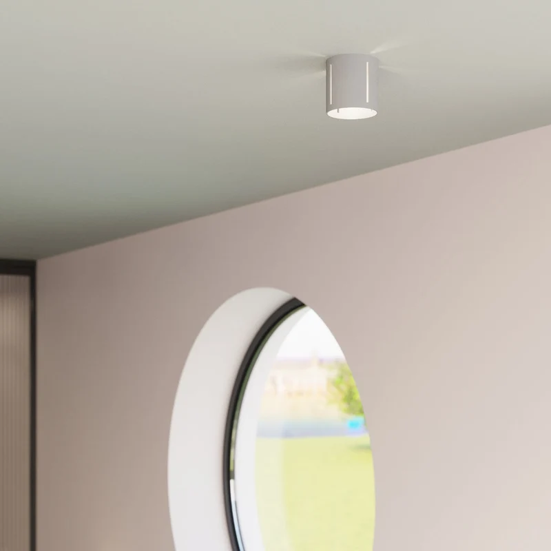 Moderne Wandleuchte aus Aluminium in Grau – Orphéal