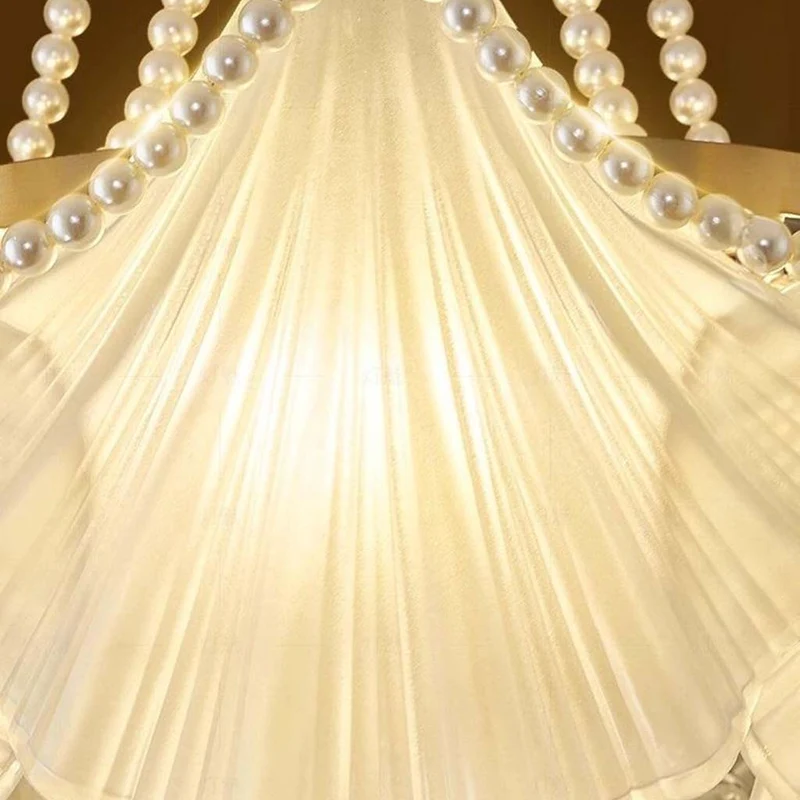 Chandelier French Romantic Tiered Glass Scallop Shell