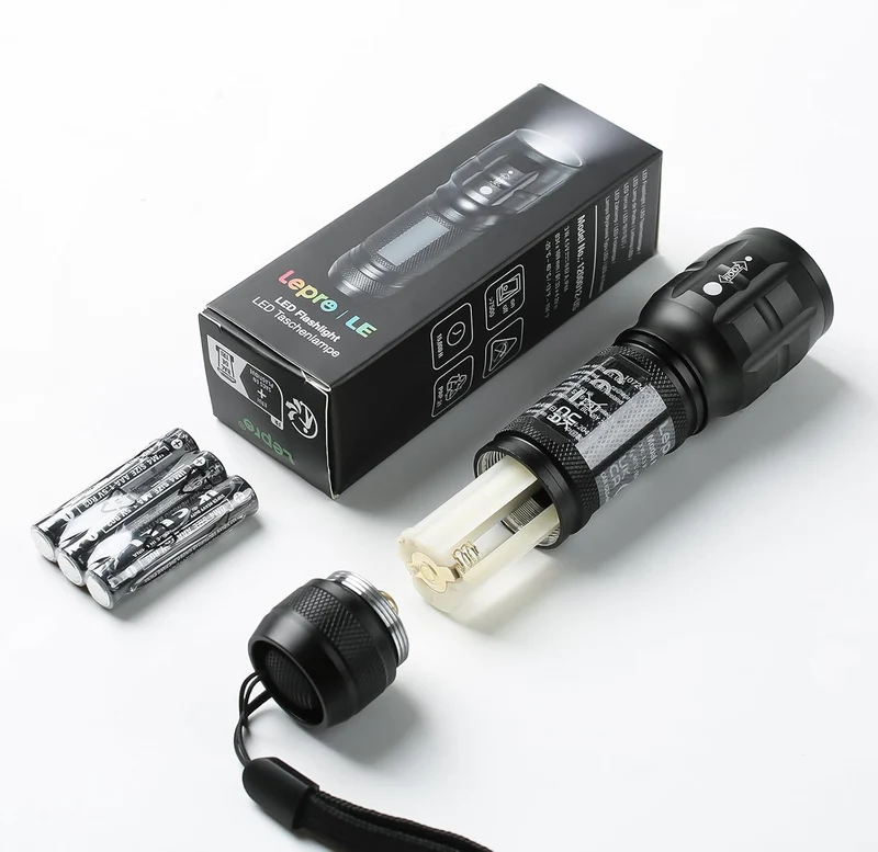 LE LED Taschenlampe Klein, LE1000 Extrem Hell Zoombare Mini Taschenlampen Batteriebetrieben für Kinder, Tragbare Flashlight, Wasserdichte Torch, Handlampe für Camping, Outdoor, Wandern, Notfälle